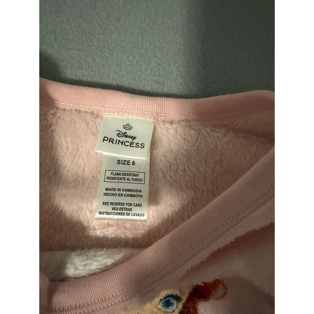 Disney Girls' Princess 2-Piece Fleece Pajamas Set Size 6 NWT Pink - Picture 4 of 5